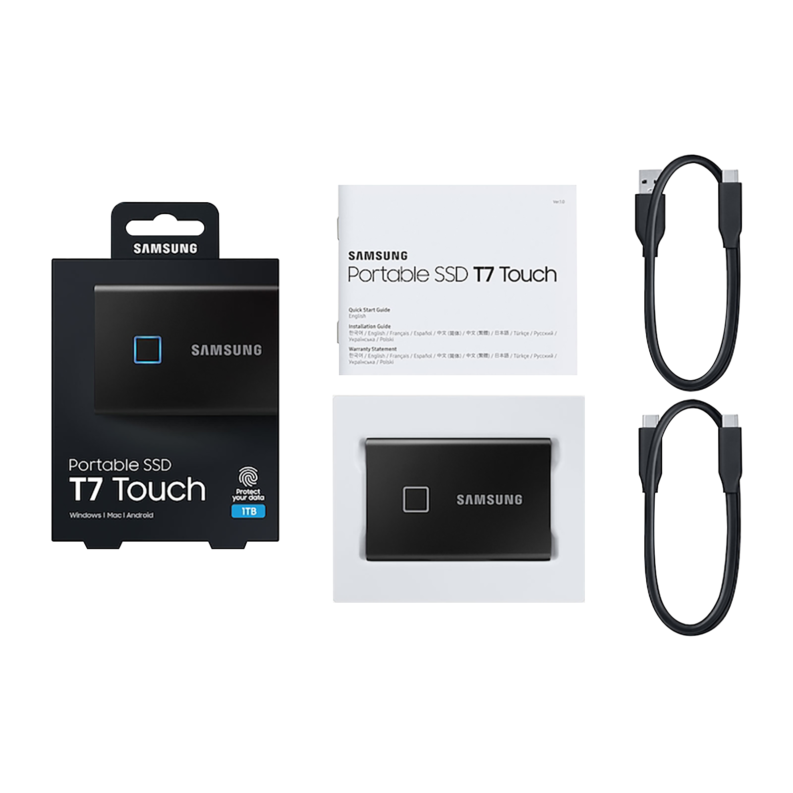 Buy Samsung T7 Touch 1 TB USB 3.2 Solid State Drive (Fingerprint